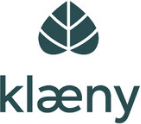 Logo von "Klaeny" mit einem stilisierten Blattsymbol in Grüntönen oberhalb des Namens in Kleinbuchstaben.